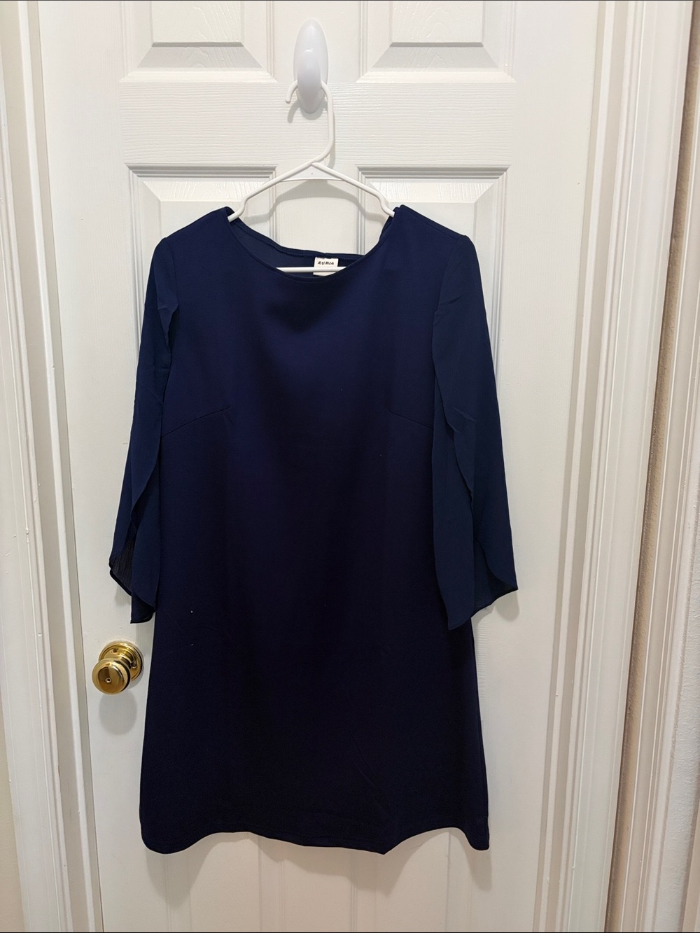 Amazon Navy Long Sleeve Shift Dress